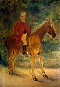Monsieur Arnaud et hestemaleri av Edouard Manet (1832-1883) 1875 Mål 154x225 cm Milano, Galleria dArte Moderna av Édouard Manet