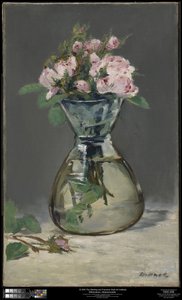 Moseroser i en vase av Édouard Manet