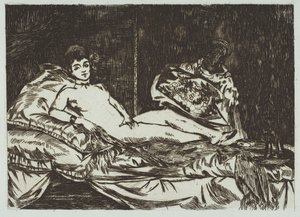 Olympia stor tallerken, januar-mai 1867. av Édouard Manet