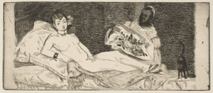 Olympia liten tallerken, 1867. av Édouard Manet