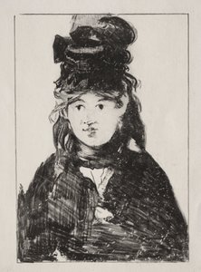 Portrett av Berthe Morisot av Édouard Manet