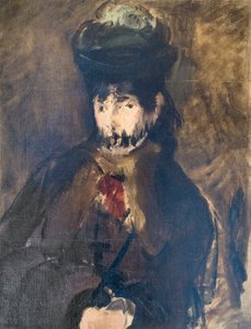 Portrett av Berthe Morisot i et slør, ca. 1872 (olje på lerret) av Édouard Manet