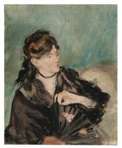 Portrett av Berthe Morisot med vifte av Édouard Manet