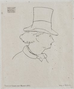 Portrett av Charles Baudelaire 1821-1867. av Édouard Manet