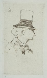 Portrett av Charles Baudelaire i profil, 1862-67. av Édouard Manet