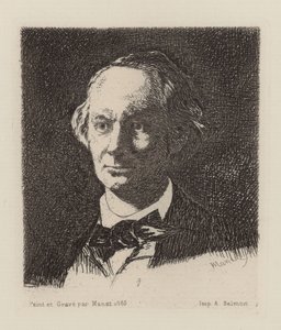 Portrett av poeten Charles Baudelaire 1821-1867 av Édouard Manet