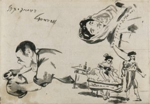 Skisser fra «Gypsies», «The Spanish Ballet» og «Lola de Valence» for «L’Autographe au Salon de 1865» av Édouard Manet