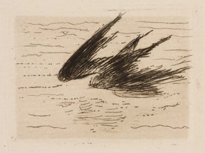 Svaler, tallerken 8 fra Le Fleuve av Édouard Manet
