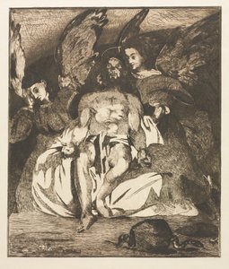 Den døde Kristus med engler av Édouard Manet