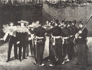 Henrettelsen av keiser Maximilian Henrettelsen av Maximilian, 1868. av Édouard Manet