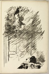 The Raven on the Bust of Pallas ("Perched upon a bust of Pallas ..."), fra The Raven (Le Corbeau) av Édouard Manet