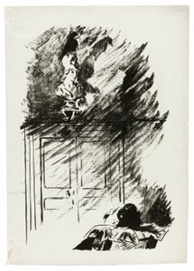 The Raven on the Bust of Pallas ("Perched upon a bust of Pallas ..."), fra The Raven (Le Corbeau) av Édouard Manet