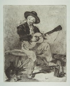 Den spanske sangeren (Le Guitarrero) av Édouard Manet