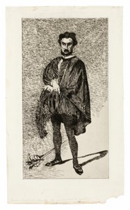 The Tragic Actor (Rouvière i rollen som Hamlet) av Édouard Manet