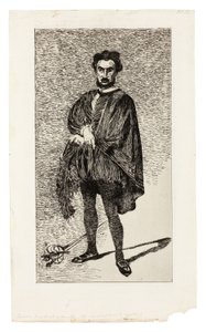 The Tragic Actor (Rouvière i rollen som Hamlet) av Édouard Manet