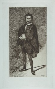 Den tragiske skuespilleren: Rouvière i rollen som Hamlet, 1865-66. av Édouard Manet