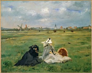 Svalene Malerens mor og hans kone i Berck-sur-Mer (olje på lerret) av Edouard Manet