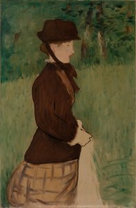 Ung kvinne i en hage av Édouard Manet
