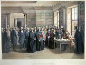 Kong Louis-Philippe signerer besøksboken under sitt besøk på Eton College 10. desember
