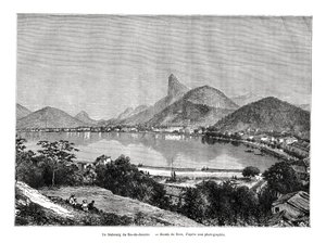 En forstad til Rio de Janeiro, Brasil, 1800-tallet av Edouard Riou