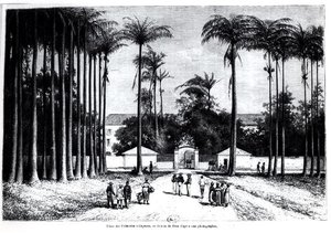 Place des Palmistes, Cayenne, Guyana av Edouard Riou