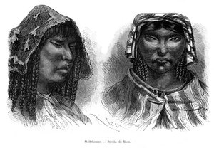 Quichua-indianere, Sør-Amerika, 1800-tallet av Edouard Riou