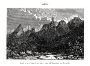 Serra dos Órgãos, Brasil, 1800-tallet. av Edouard Riou