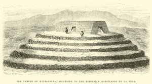 Huiracochas tempel, ifølge historikeren Garcilasso de la Vega av Edouard Riou