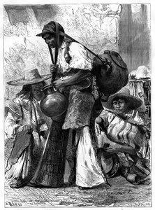Vannselger, Mexico, 1800-tallet av Edouard Riou