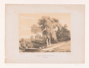 Landschapsstudie (tittel på objekt) av Edouard Taurel