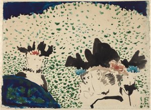 Fire damer med elegante hatter av Edouard Vuillard
