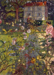 Garden at Vaucresson, 1920 (valpesyke på lerret) av Edouard Vuillard