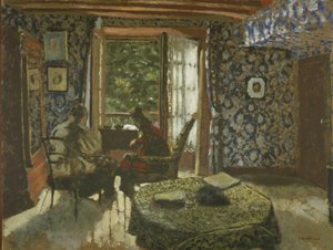 Interiør, ca. 1900-1901 (olje på papp) av Edouard Vuillard