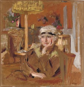 Lucy Hessel i et svart fløyelsbånd, ca. 1921-25 av Edouard Vuillard