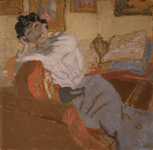Madame Hessel på sofaen
