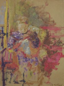 Madame Vuillard Sewing, ca. 1905 av Edouard Vuillard