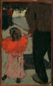 Jente med rødt skjerf av Edouard Vuillard