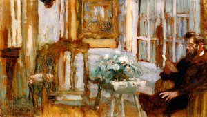 Monsieur Arthur Fontaine i stuen hans, 1904 av Edouard Vuillard