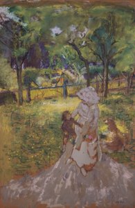 Mor og barn i hagen av Edouard Vuillard