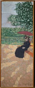 Park i Paris: Dame i svart av Edouard Vuillard