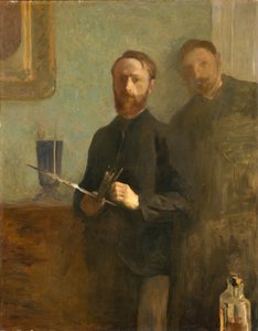 Selvportrett med Waroquy, 1889 av Edouard Vuillard
