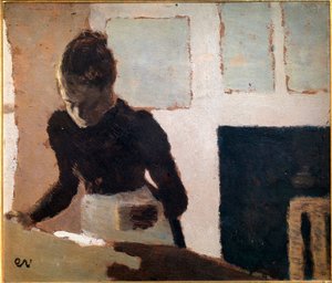 The 20th century ironer (olje på lerret) av Edouard Vuillard