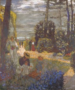 Terrassen ved Vasouy, hagen, 1901 av Edouard Vuillard