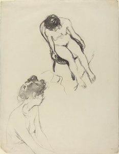 To nakenfigurstudier, muligens 19001905. av Edouard Vuillard
