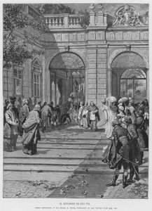 The Return of Pius VII (gravering) av Edouardo Matania