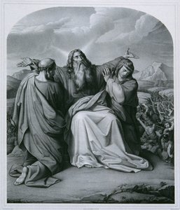Moses ber om seier av Eduard Friedrich Leybold