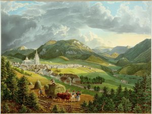 Mariazell fra Bürgeralpe av Eduard Gurk