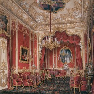 Interiør av Vinterpalasset. Boudoiren til keiserinne Maria Alexandrovna, 1861