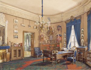 Interiør av Vinterpalasset. Studien av kronprins Nikolay Aleksandrovich, 1865