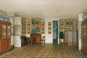 Interiør av Vinterpalasset. Betjentrommet til keiser Alexander II, 1874 av Eduard Hau